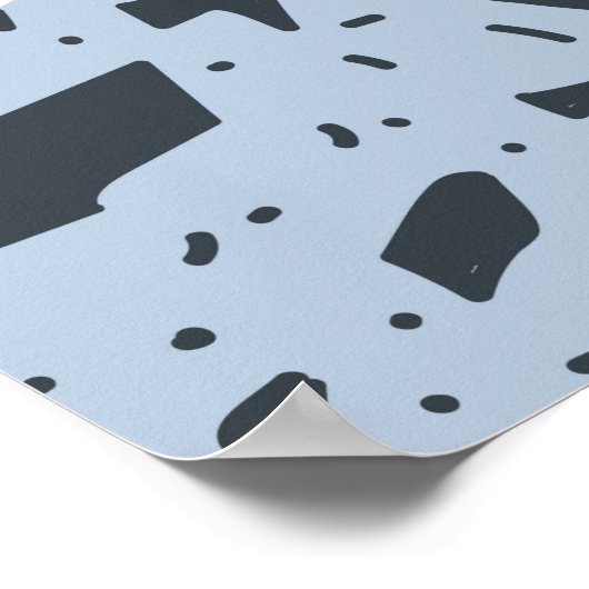 vloermarmer van de Terrazzo, naadloos met de hand  Poster (Hoek)