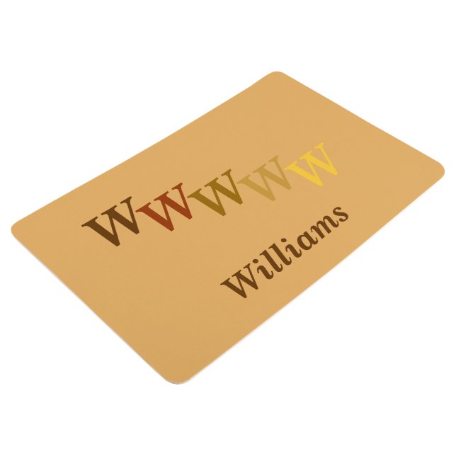 Vloermat - Gestapte Initialen met Naam (3/4)