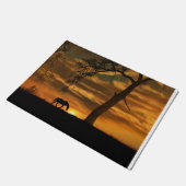 Vloermat mooie paarden en eikenbomen deurmat (Schuin)