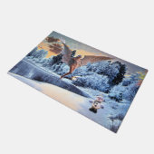 Vloermat Snowman en Angel Fantasy Deurmat (Schuin)