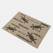 Vloermat - Welkom, Karibu, Manya Deurmat (Schuin)