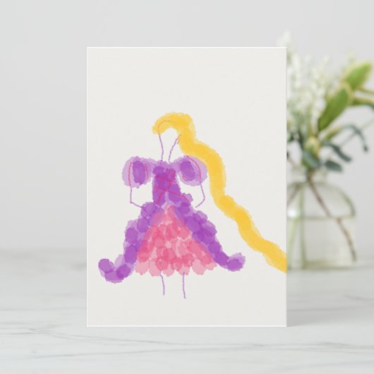 Vloermeisjes Collectie Rapunzel Kaart (Staand voorkant)