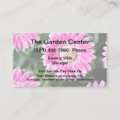 Vloerontwerp van tuinbouwcentrum visitekaartje (Achterkant)