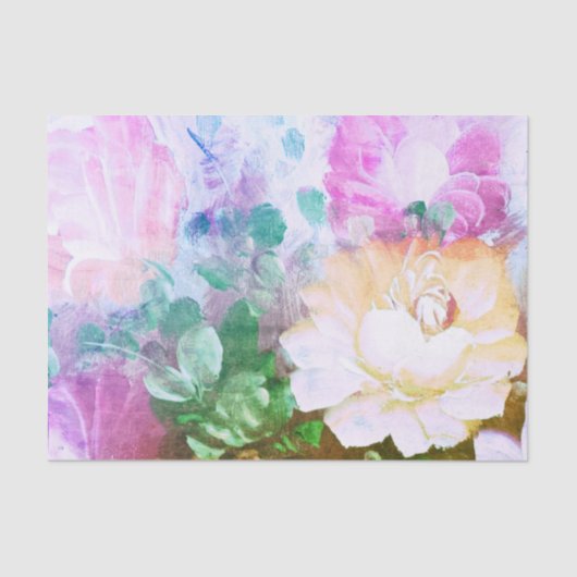 Vloerpapier, van Floral voorzien Tissuepapier (Voorkant)