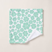 Vloerpatroon - Groen (Mint) Bad Handdoek (Wasdoekje)
