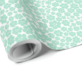 Vloerpatroon - Groen (Mint) Cadeaupapier (Rol Hoek)