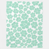 Vloerpatroon - Groen (Mint) Fleece Deken (Voorkant)