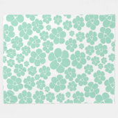 Vloerpatroon - Groen (Mint) Fleece Deken (Voorkant (Horizontaal))