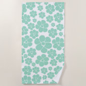 Vloerpatroon - Groen (Mint) Strandlaken (Voorkant)