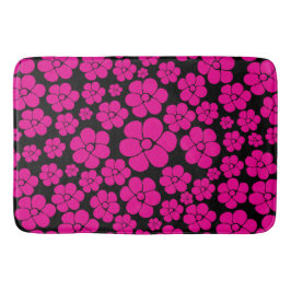 Vloerpatroon - Magenta en zwart Badmat