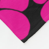 Vloerpatroon - Magenta en zwart Fleece Deken (Hoek)