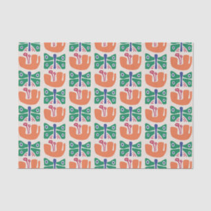 Vloerpatroon met vlinder tissuepapier