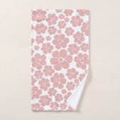 Vloerpatroon - Roze en wit Bad Handdoek (Handdoek)