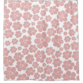 Vloerpatroon - Roze en wit Douchegordijn (Voorkant)