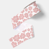 Vloerpatroon - Roze en wit Grosgrain Lint (Achterkant)