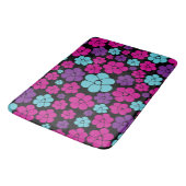 Vloerpatroon - Roze, Paars, blauw en zwart Badmat (Gekanteld)