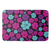 Vloerpatroon - Roze, Paars, blauw en zwart Badmat (Voorkant)