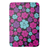 Vloerpatroon - Roze, Paars, blauw en zwart Badmat (Voorkant Verticaal)