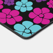 Vloerpatroon - Roze, Paars, blauw en zwart Bureaumat (Hoek)