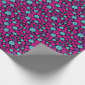 Vloerpatroon - Roze, Paars, blauw en zwart Cadeaupapier (Hoek)