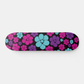 Vloerpatroon - Roze, Paars, blauw en zwart Persoonlijk Skateboard (Horizontaal)