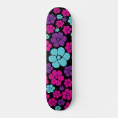 Vloerpatroon - Roze, Paars, blauw en zwart Persoonlijk Skateboard (Voorkant)