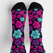 Vloerpatroon - Roze, Paars, blauw en zwart Sokken (Top)