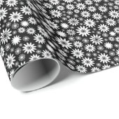 Vloerpatroon - wit op zwart cadeaupapier (Rol Hoek)