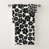 Vloerpatroon - zwart-wit bad handdoek (Insitu)