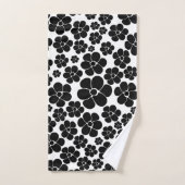 Vloerpatroon - zwart-wit bad handdoek (Handdoek)