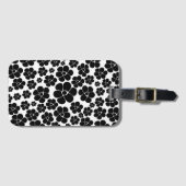 Vloerpatroon - zwart-wit bagagelabel (Voorkant (horizontaal))