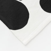 Vloerpatroon - zwart-wit fleece deken (Hoek)