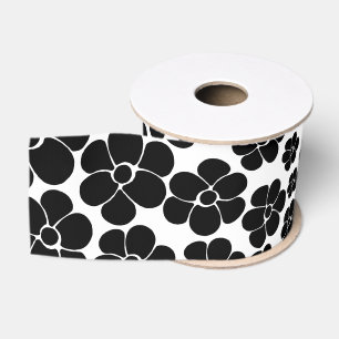 Vloerpatroon - zwart-wit grosgrain lint
