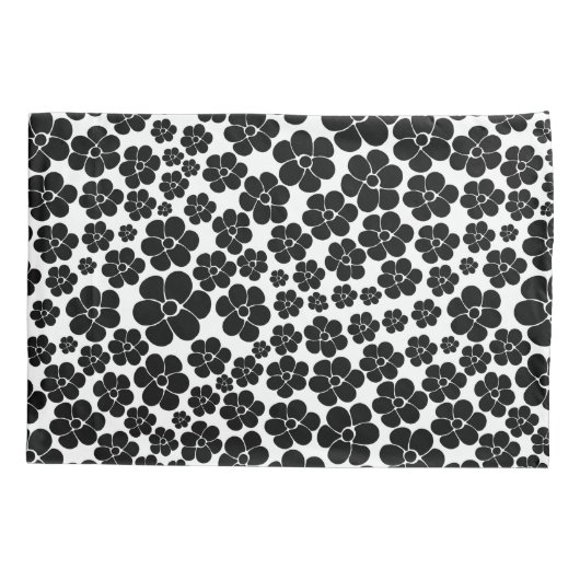 Vloerpatroon - zwart-wit kussensloop (Achterkant-Links)