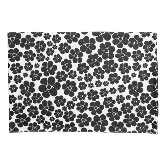 Vloerpatroon - zwart-wit kussensloop (Voorkant-Links)