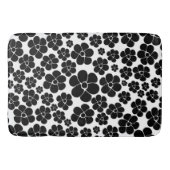 Vloerpatroon - Zwart-wit Sierkussen Badmat (Voorkant)