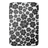 Vloerpatroon - Zwart-wit Sierkussen Badmat (Voorkant Verticaal)