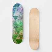 Vloerpatroonblauw en groen skateboard (Voorkant)