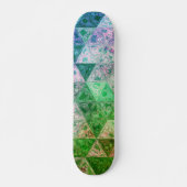 Vloerpatroonblauw en groen skateboard (Voorkant)