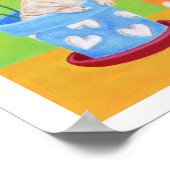 Vloerpuntlabrador Puppies Kunstwerk Poster (Hoek)