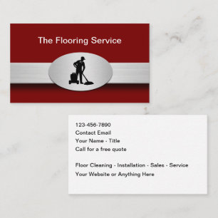 Vloerreiniging en installatieservice visitekaartje