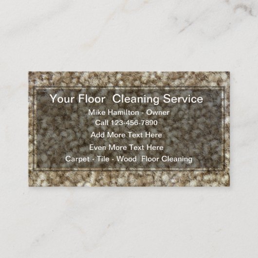Vloerreiniging Moderne Professional Visitekaartje (Voorkant)