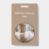 Vloerreinigingsservice Moderne werkbadges Badge (Achterkant)