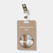 Vloerreinigingsservice Moderne werkbadges Badge (Achterkant met clip)