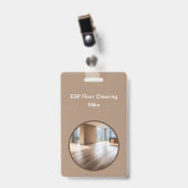 Vloerreinigingsservice Moderne werkbadges Badge (Voorzijde met clip)