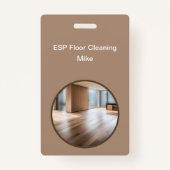 Vloerreinigingsservice Moderne werkbadges Badge (Achterkant)