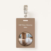 Vloerreinigingsservice Moderne werkbadges Badge (Achterkant met clip)