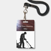Vloerreinigingsservice Werkbadges Badge (Front with Lanyard)