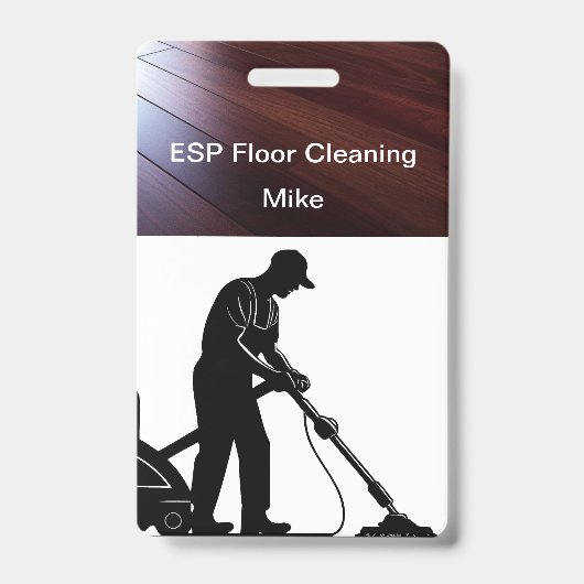 Vloerreinigingsservice Werkbadges Badge (Front)