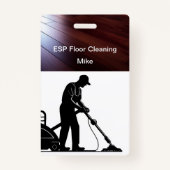 Vloerreinigingsservice Werkbadges Badge (Achterkant)